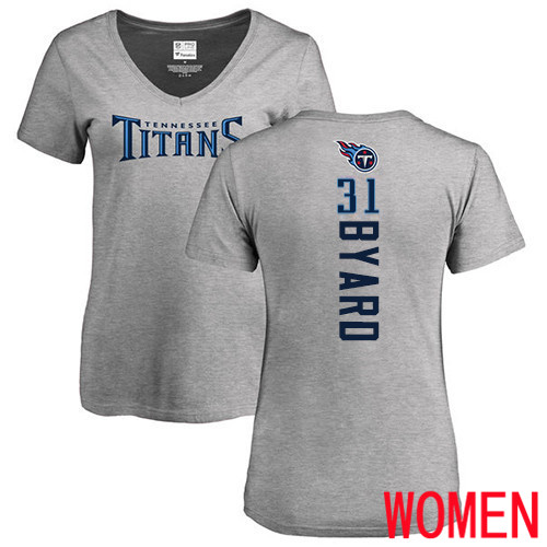 Tennessee Titans Ash Women Kevin Byard Backer NFL Football #31 T Shirt->women nfl jersey->Women Jersey
